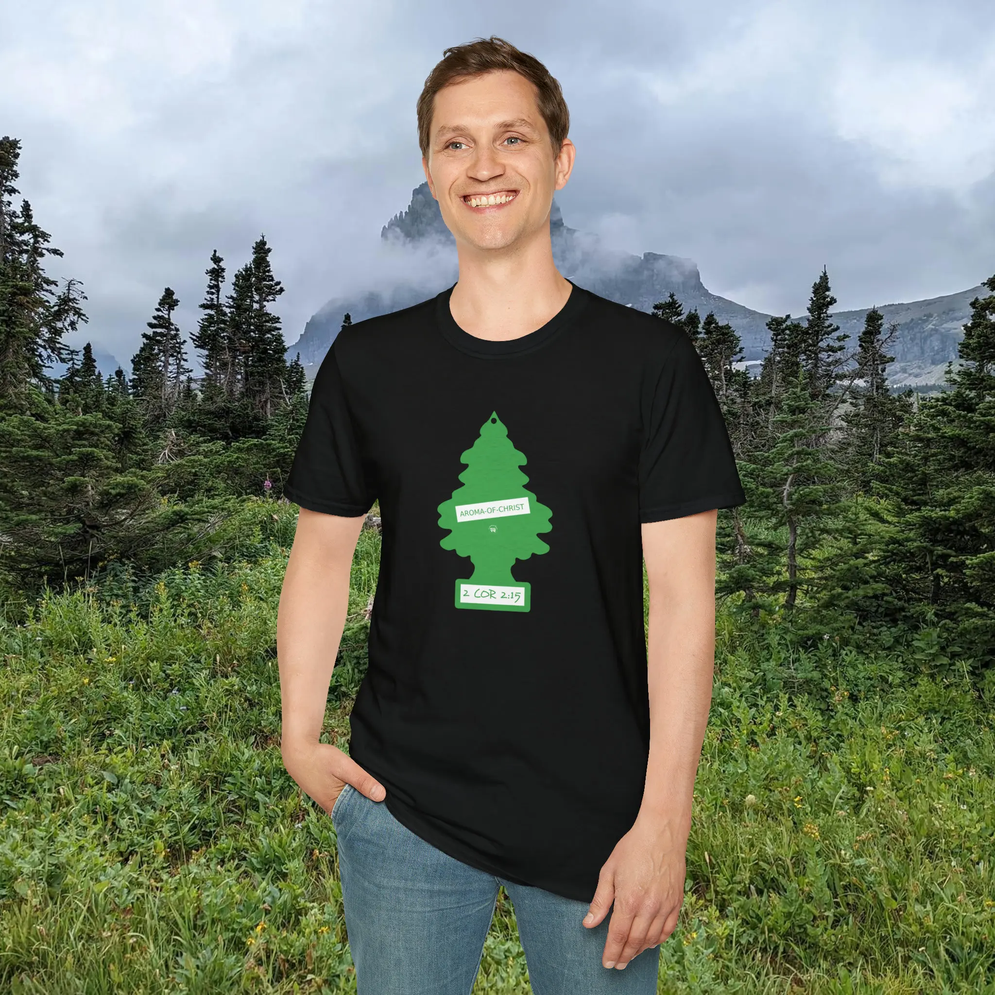 

Футболка с ароматом Христа маленькое зеленое дерево SR Традиционная католическая христианская религиозная футболка со стихами Библии