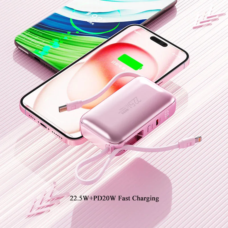 10000mAh Power Bank  22.5W PD20W Fast Charging Mini Powerbank Portable Charger External Battery for iPhone Xiaomi Samsung Huawei view 5