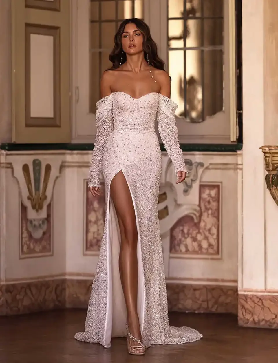fit and flair wedding dress Ora sparkle fit & flare mermaid wedding dress main image 0