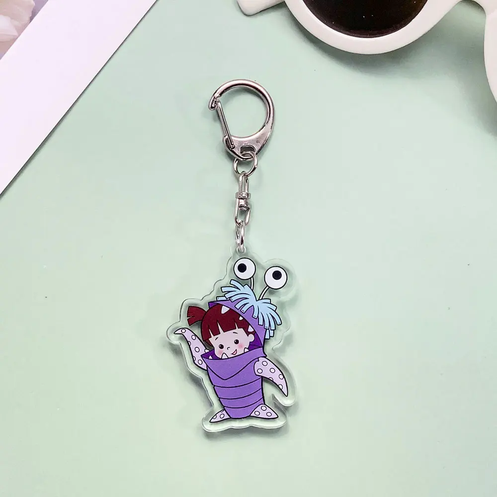 Disney Monsters, Inc. سلسلة مفاتيح مصنوعة من الأكريليك إكسسوارات حقيبة لطيفة على ظهره قلادة خاتم مفتاح إبداعي هدايا للأصدقاء