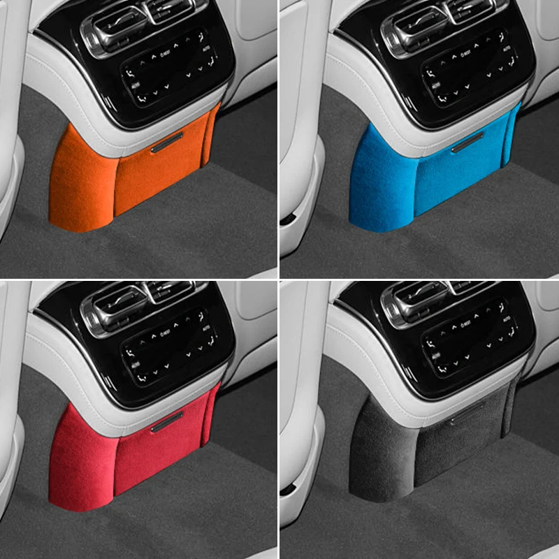 

Сделано из алькантары для Mercedes S-Class W223 Maybach, автомобильное заднее вентиляционное отверстие, противоударная доска, накладка, наклейка, аксессуары для интерьера