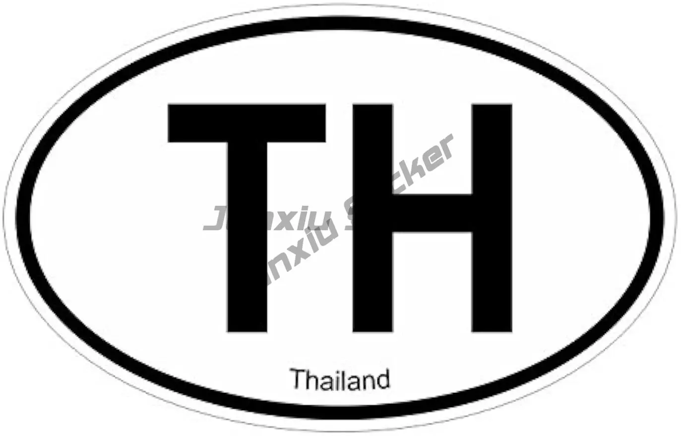 Thailand oval sticker Car Sticker Sword Man Sticker DIY Trunk Off-road Motorcycle Window Decoration-