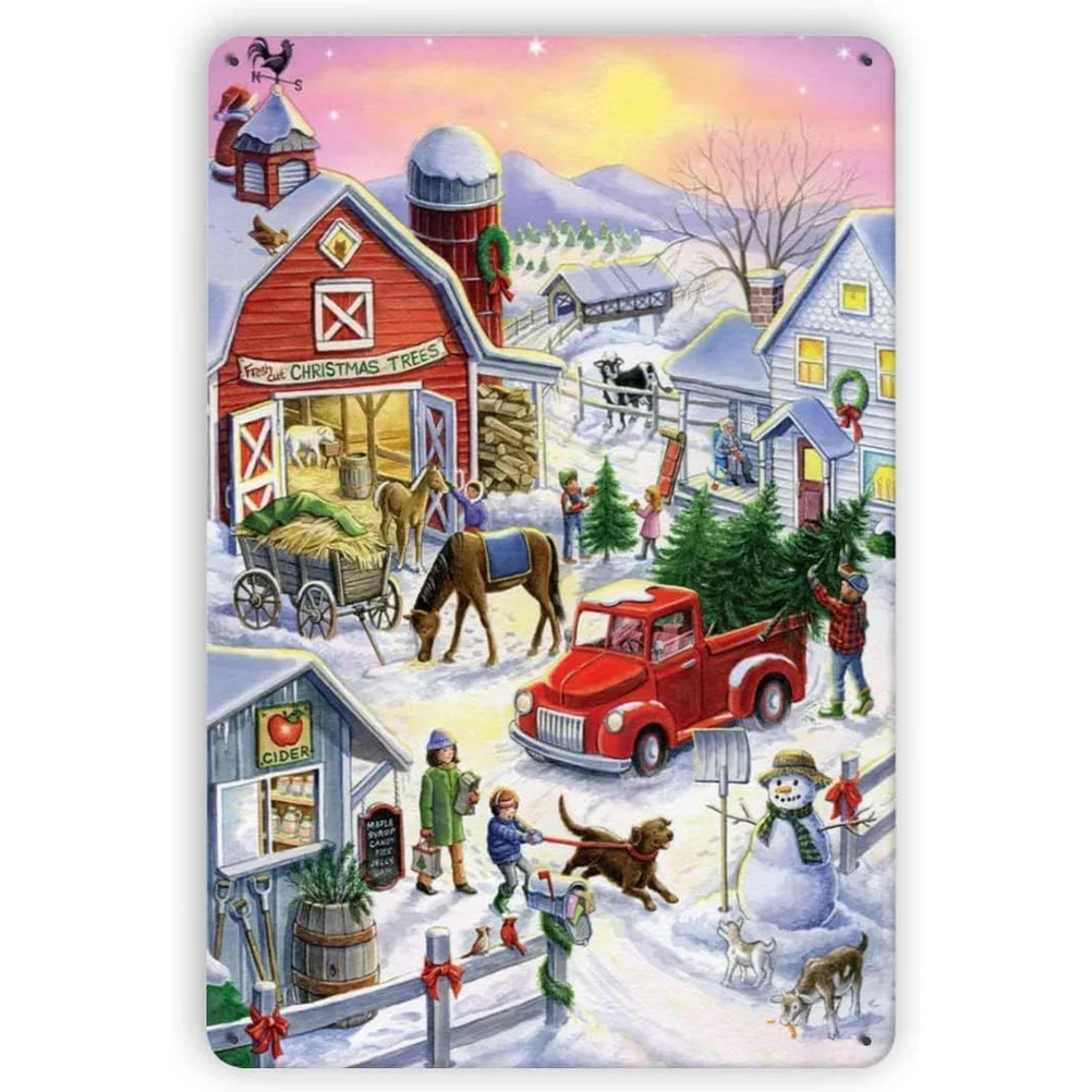 عيد ميلاد سعيد سانت كلوز معدن القصدير علامات الفن الملصقات لوحة جدار ديكور لقضبان المرآب رجل كهف مقهى النوادي الرجعية الملصقات اللوحة