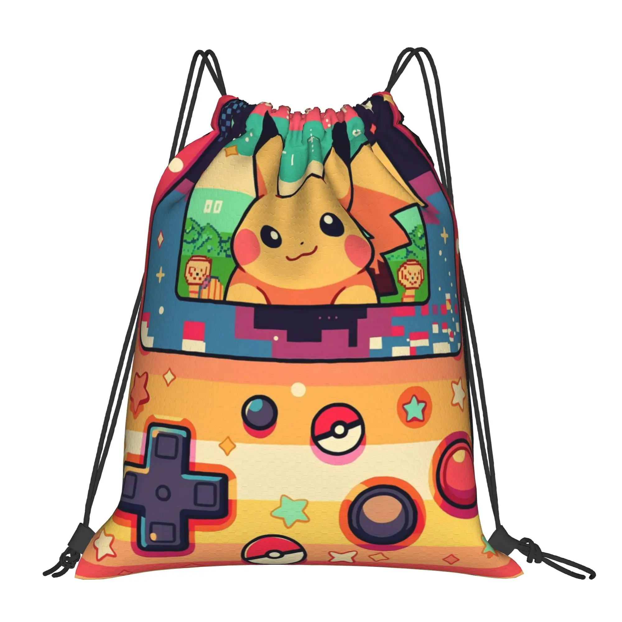 

Портативные сумки-мешки на шнурке Pikachu Pokemon для подводной охоты, рюкзаки для езды на велосипеде, пляжная обувь, рюкзаки для хранения снаряжения для дайвинга