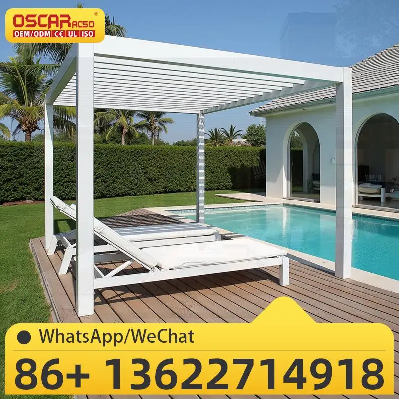 

Выдвижная алюминиевая уличная пергола, складная система, тент на крыше для сада, патио, беседка на заднем дворе