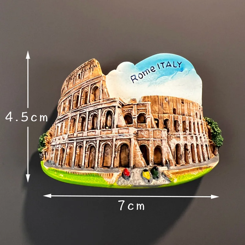 مغناطيس ثلاجة بعلامات عالمية مطبوعة ثلاثية الأبعاد، ديكور ثلاجة تذكارية شهيرة، هدية تذكارية فريدة لعشاق السفر #3
