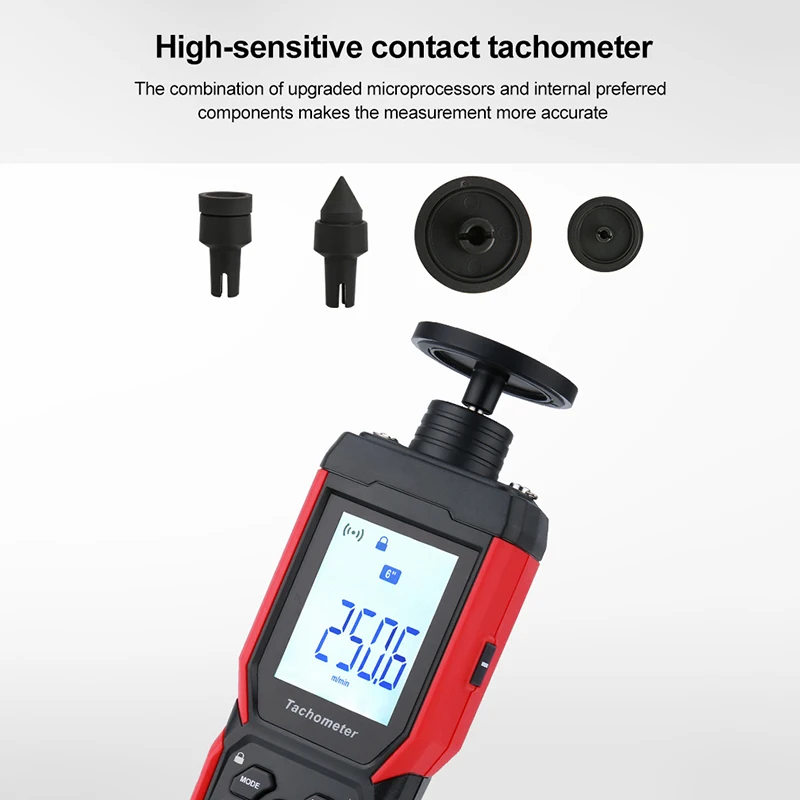 Tacômetro do laser de UNI-T velocidades 2-em-1 ut372d tacômetro contato e não-contato tacometro digital rpm medidor rotação 1 a 19999 rpm