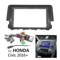 9“ Car Radio Frame Kit For HONDA Civic 2016-2018 Auto Stereo Multimedia Player Install Dash Panel Plastic Fascia Fit Adapter