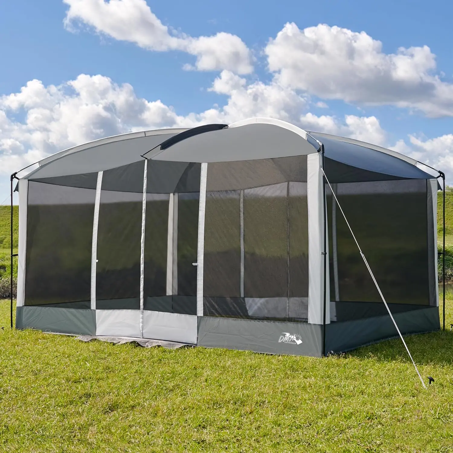 

13x9ft Screen Tent with Magnetic Doors & Projection Screen for Outdoor Patios and Camping