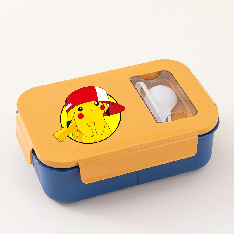 Pokemoned Lunch Box with Spoon Cartoon Anime Pattern Bento Boxes Student Office Worker Portable Large Capacity Lunch Case 2026 view 6