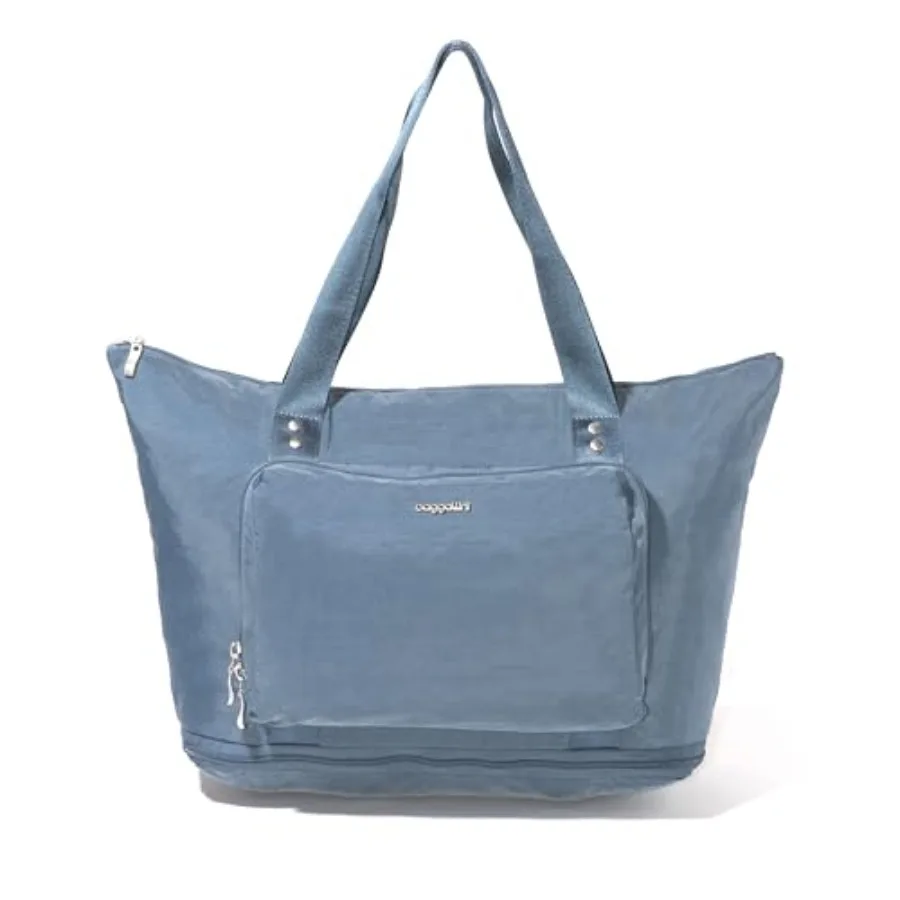 

Carryall Expandable Lightweight Travel Tote 22 Packable Folding Compact Nylon Washable Weekender w/Luggage Sleeve