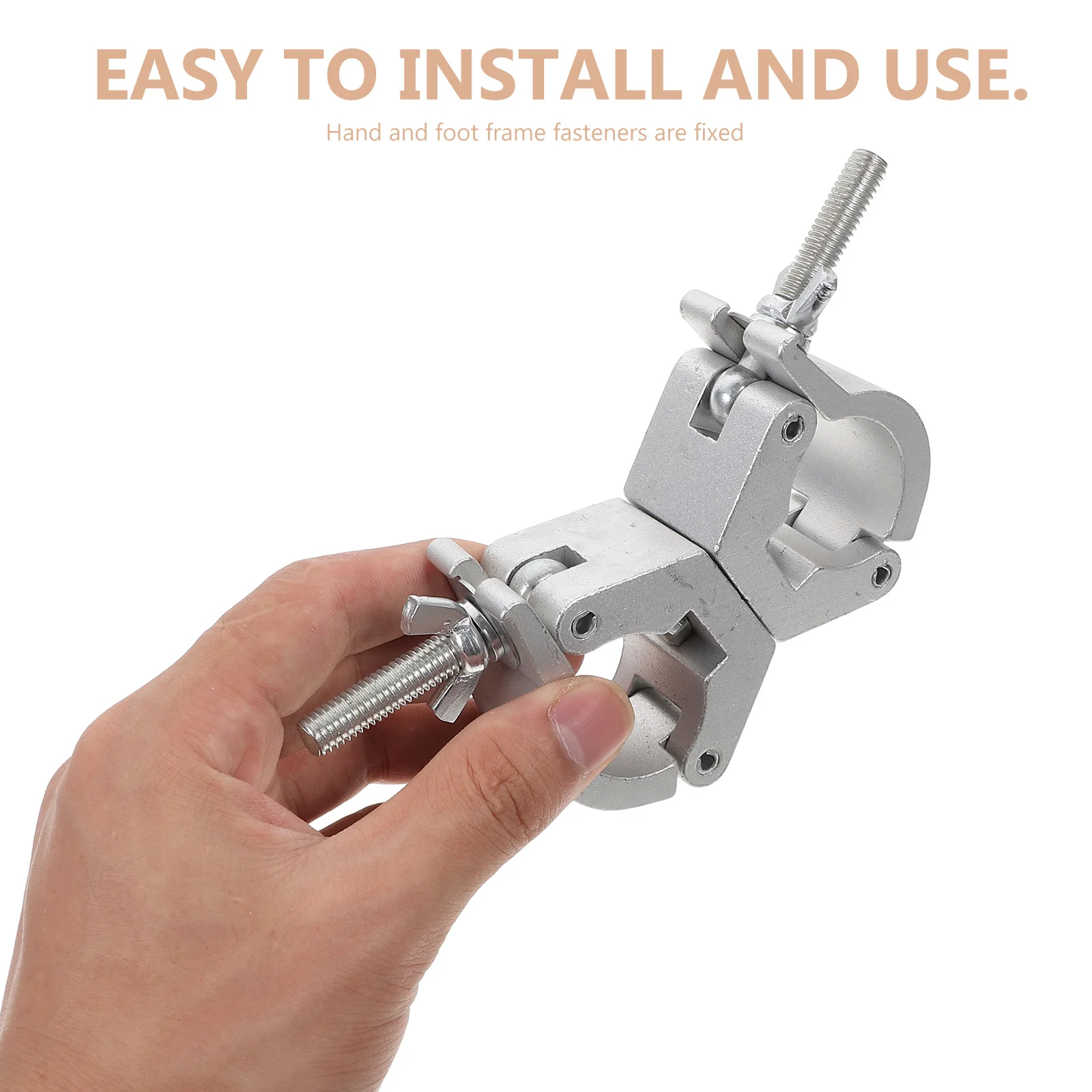 ステージフッククランプ アルミ合金 360 °   回転式デュアルリングライトトラス取り付けブラケットDJ照明ポールクランプトラス