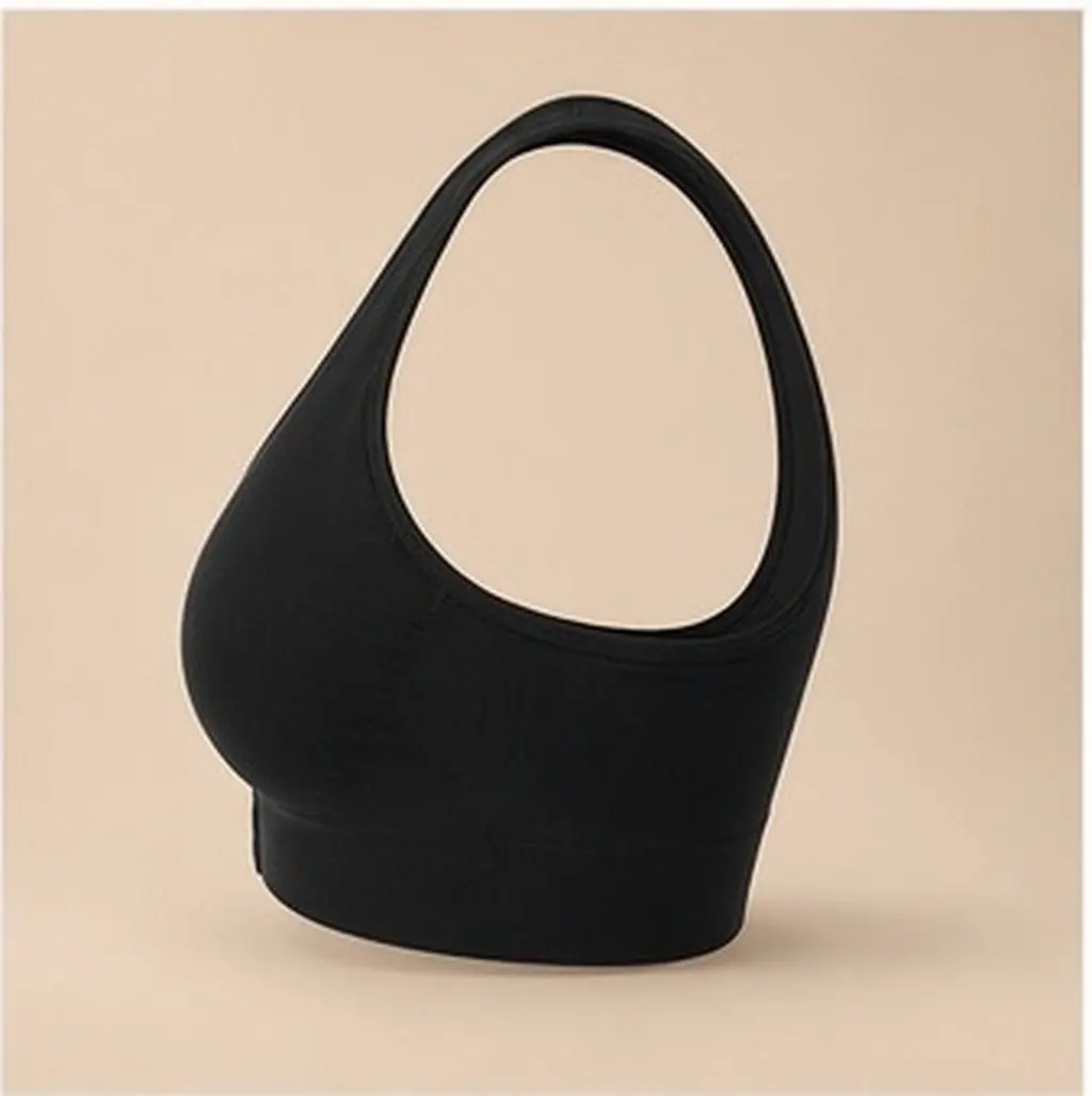 Black Size Bra No Steel Ring Front Zipper Shockproof Breathable Running Yoga Fitness High Impact Padded