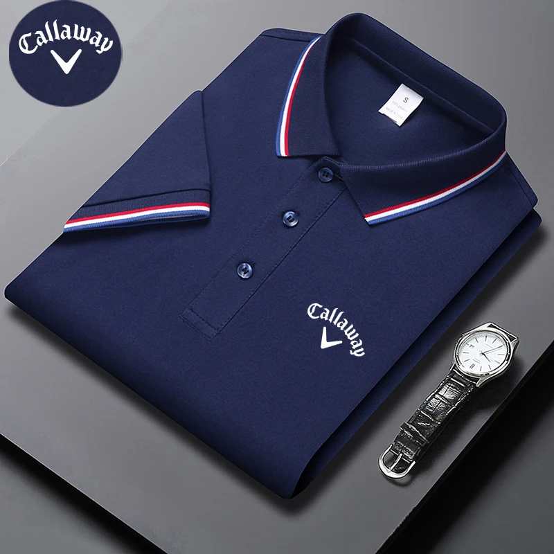 2026 Herren Neues Sommer-Polohemd mit Stickerei, Business-Casual, Kurzarm, Modisches Eisseiden-Polohemd, Kühlend und Atmungsaktiv