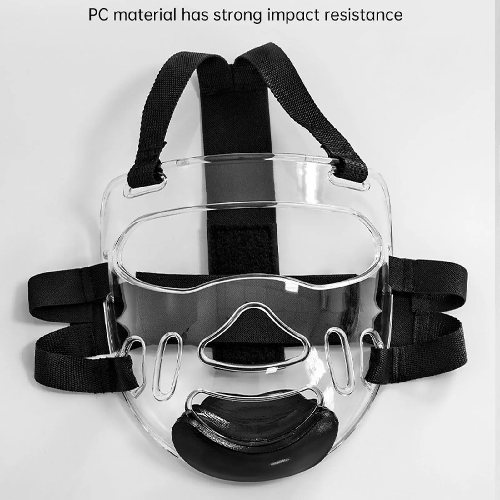 Taekwondo Mask Face Shield Clear Ventilated Protector for Child Taekwondo Protection Kit Karate Training view 3
