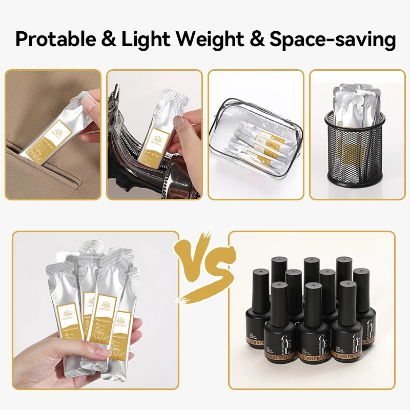 BORN PRETTY 15g Super Top Coat Refilled Package Soak Off Long Lasting Resists Damage Top Coat Shining Semi Permanent Nails Art