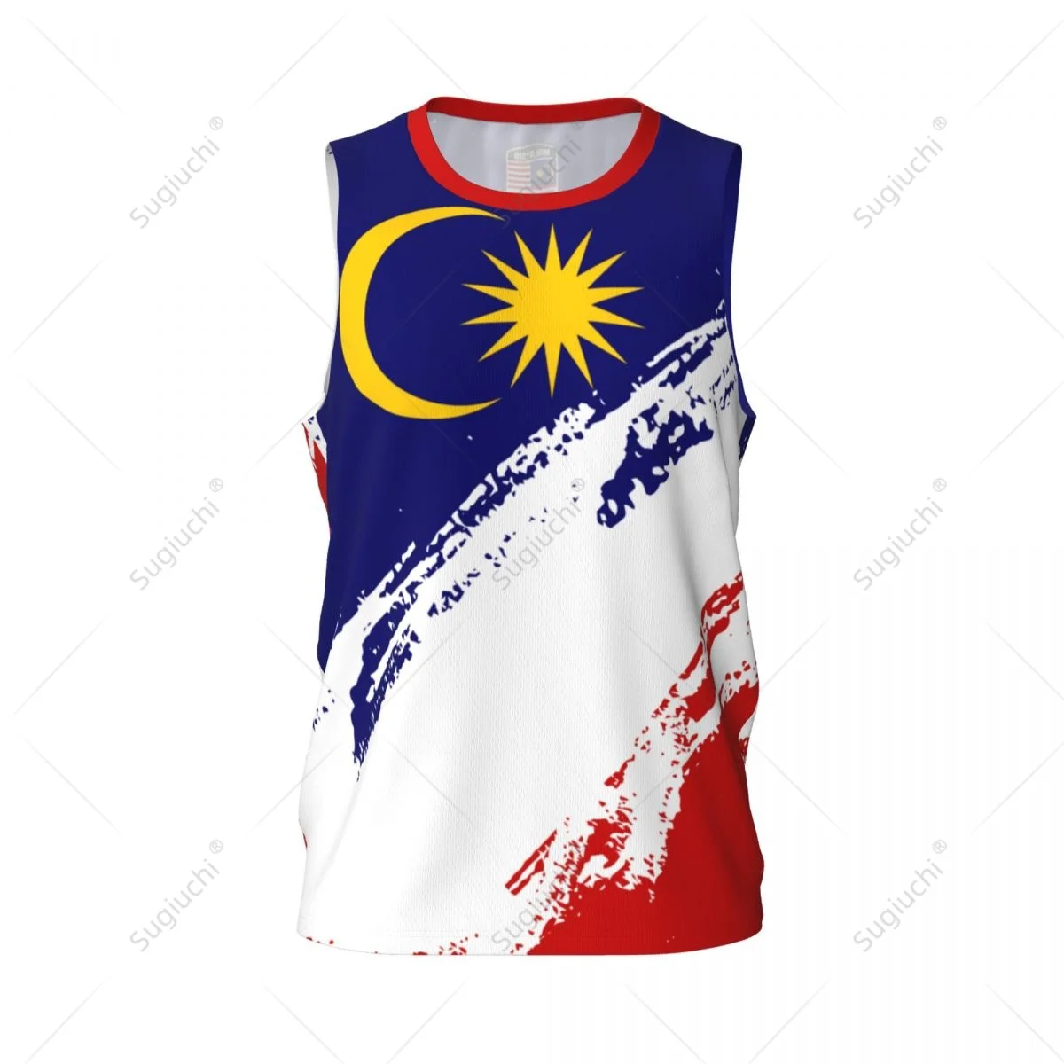 Men Basketball Sports Malaysia Flag Running Fitness Multifunction Jersey Sleeveless shirt Custom Name Nunber Exclusive