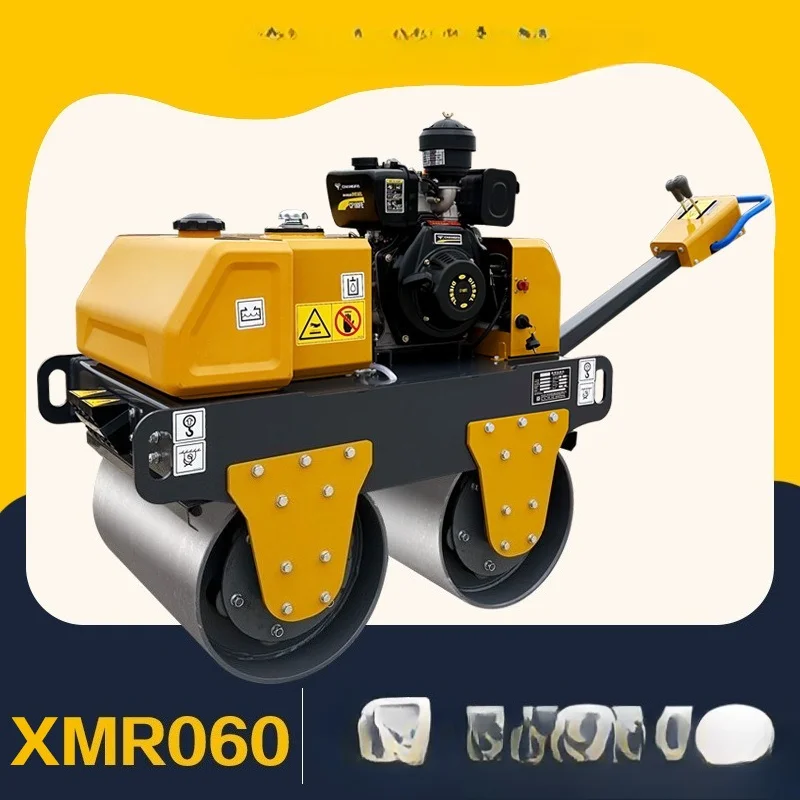 Walking Roller Double Steel Wheel Diesel Vibration Hydraulic Small Roller Concrete Asphalt Compactor