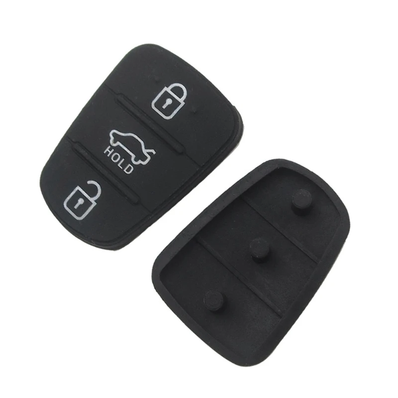 2pcs 3 Button Remote Control Car Key Case Rubber Button Pads for Venga Auto Keyless Entry Key Fob Shell