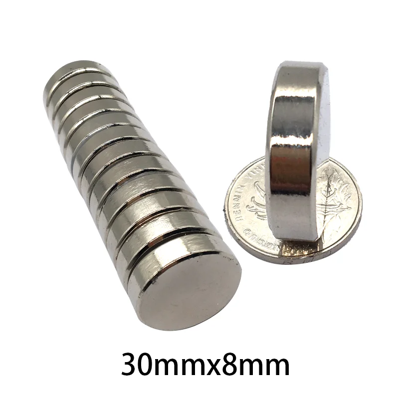 1/2/5/10/15PCS 30x8mm neodym magnetem 30mm x 8mm N35 ndfeb kolo super sytý silná trvalý magnetický imanes disk