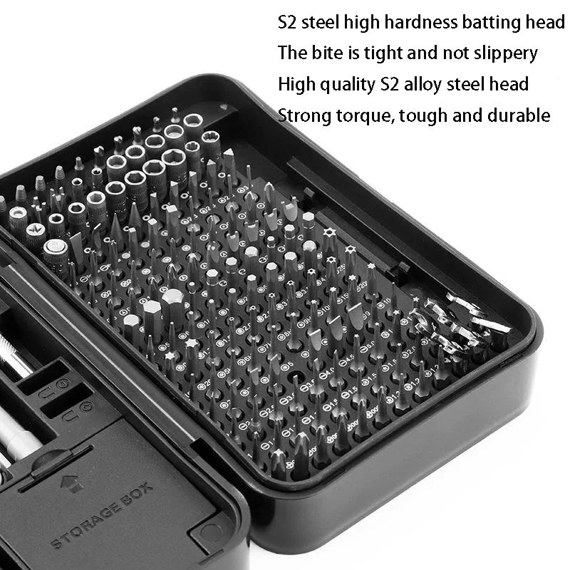 170 in 1 Magnetic Screwdriver Bits Set Electrical Driver Remover Torx Phillips Screwdriver Wrench Household Repairing Tools Kit