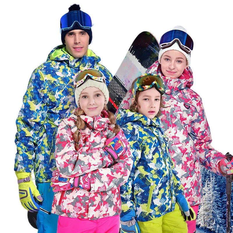 

-30 Degree Children Clothing Set Boys Girl Kids Snowboard Ski Suit Waterproof Outdoor Sports Jacket Pants Clothes Snowsuit Teen