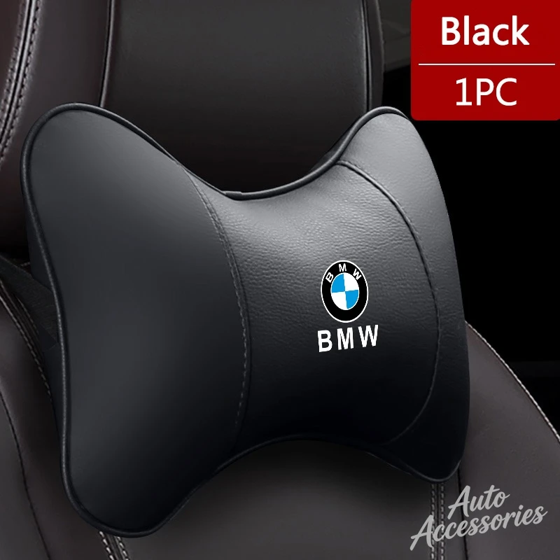 

Car Seat Neck Pillow Headrest Rest Cushion Leather Accessories For BMW 1 3 5 7 Series X1 X3 X5 F10 F15 F16 F20 M3 M4 E34 sticker
