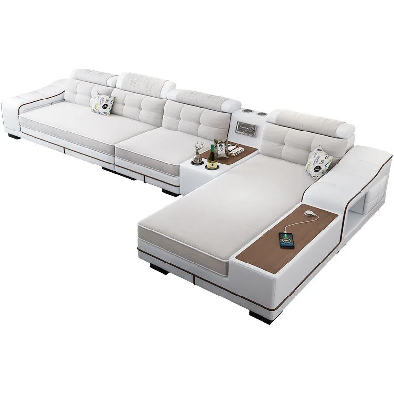 

#Nordic Modern Sectional Storage White Fabric Couches Luxury