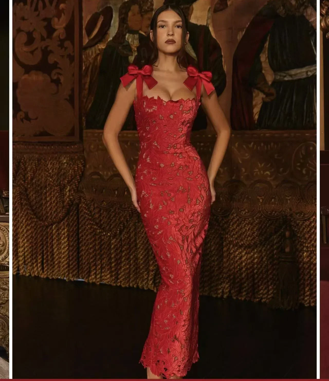 

2025 Spring Summer Fashion Women Bows Lace Sexy Maxi Dress For Backless Bodycon Birthday Club Party Sleeveless Long Dresses