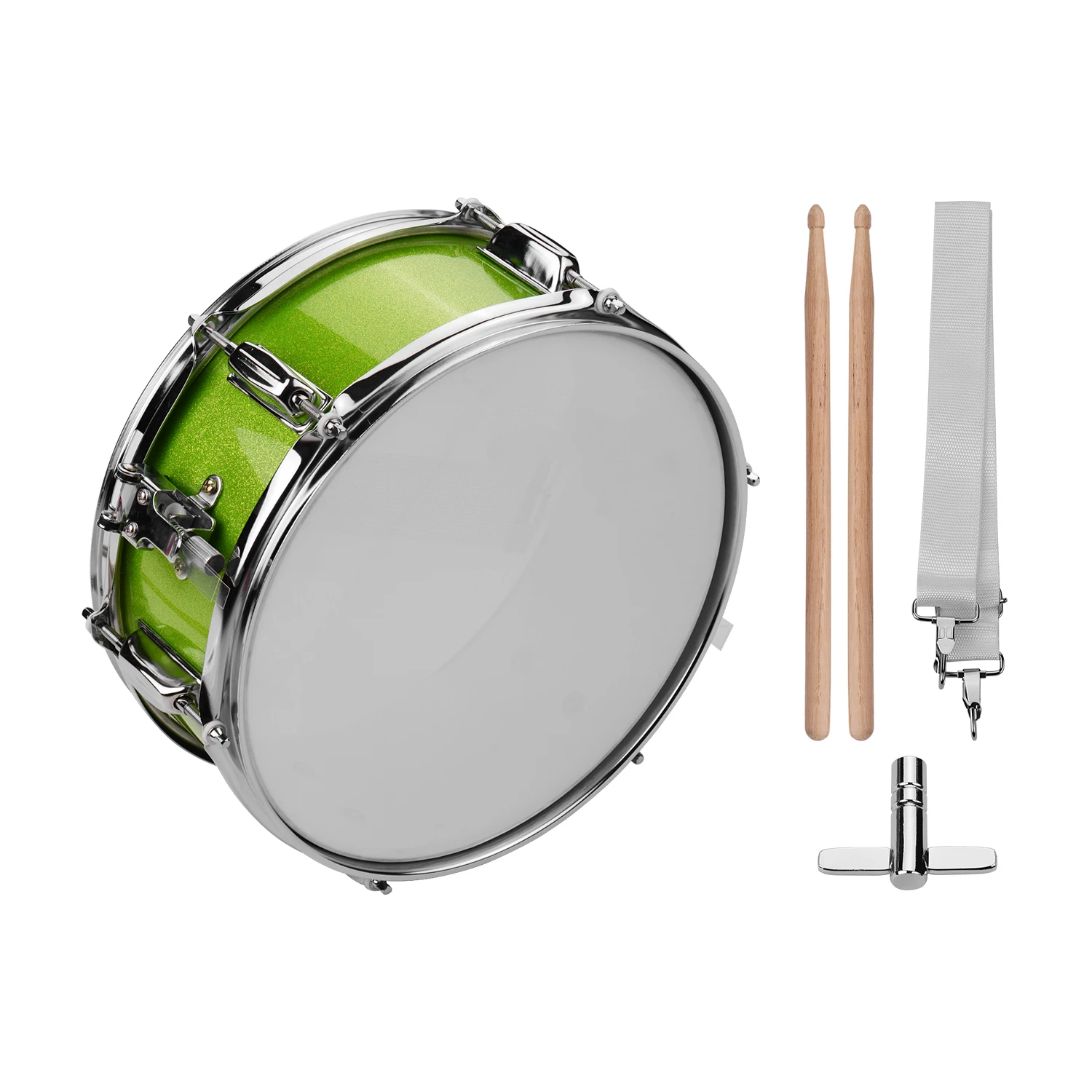 12 inch Snare Drum Head met drumstokken, schouderriem en drumsleutel voor studentenband
