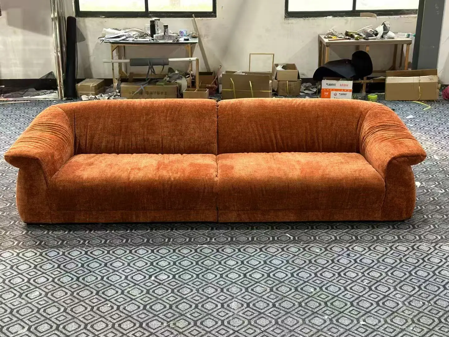 

@#Choosy Factory Sale French Modern Minimalist Synthetic Leather Inflatable Sofa Bed Three Seat L-Shape Eco-Friendly Living Room