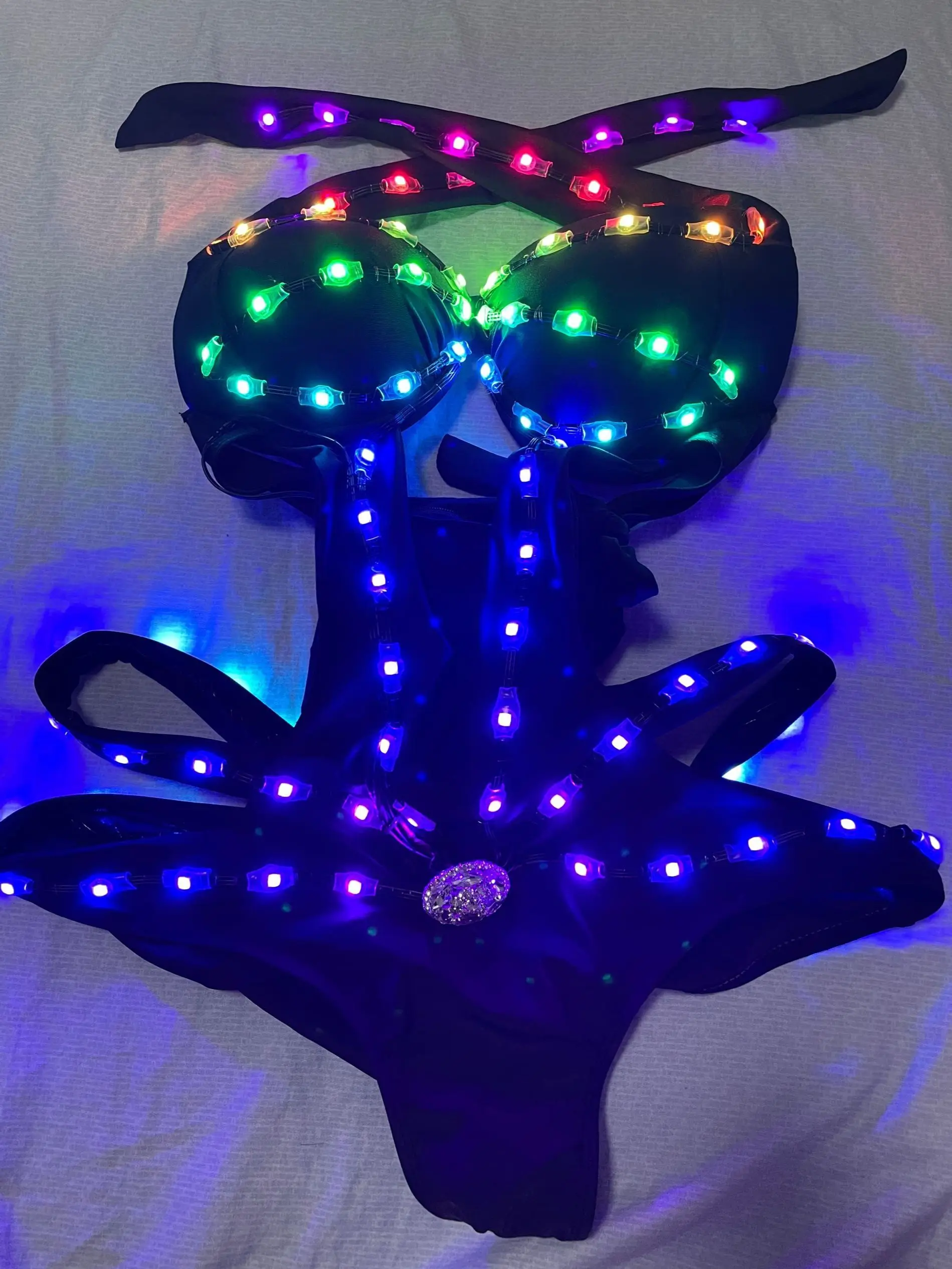 

Светодиодный полноцветный костюм-куртка для диджеев, барменов, танцовщиц Gogo, новинка, сексуальный наряд для ночного клуба, бикини, групповых танцев