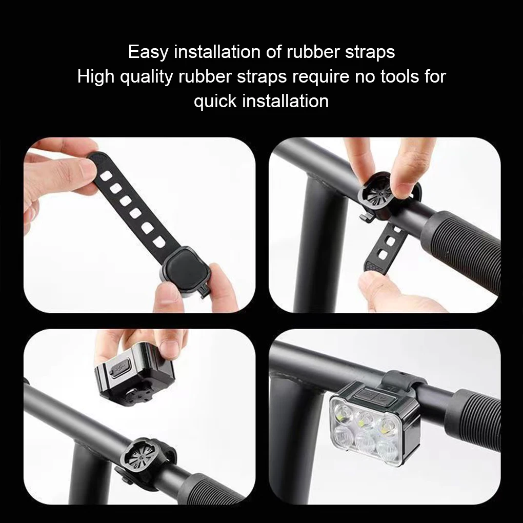 2pcs/set High-performance Waterproof LED Bicycle Headlight Easy To Install And Durable Usb Fast