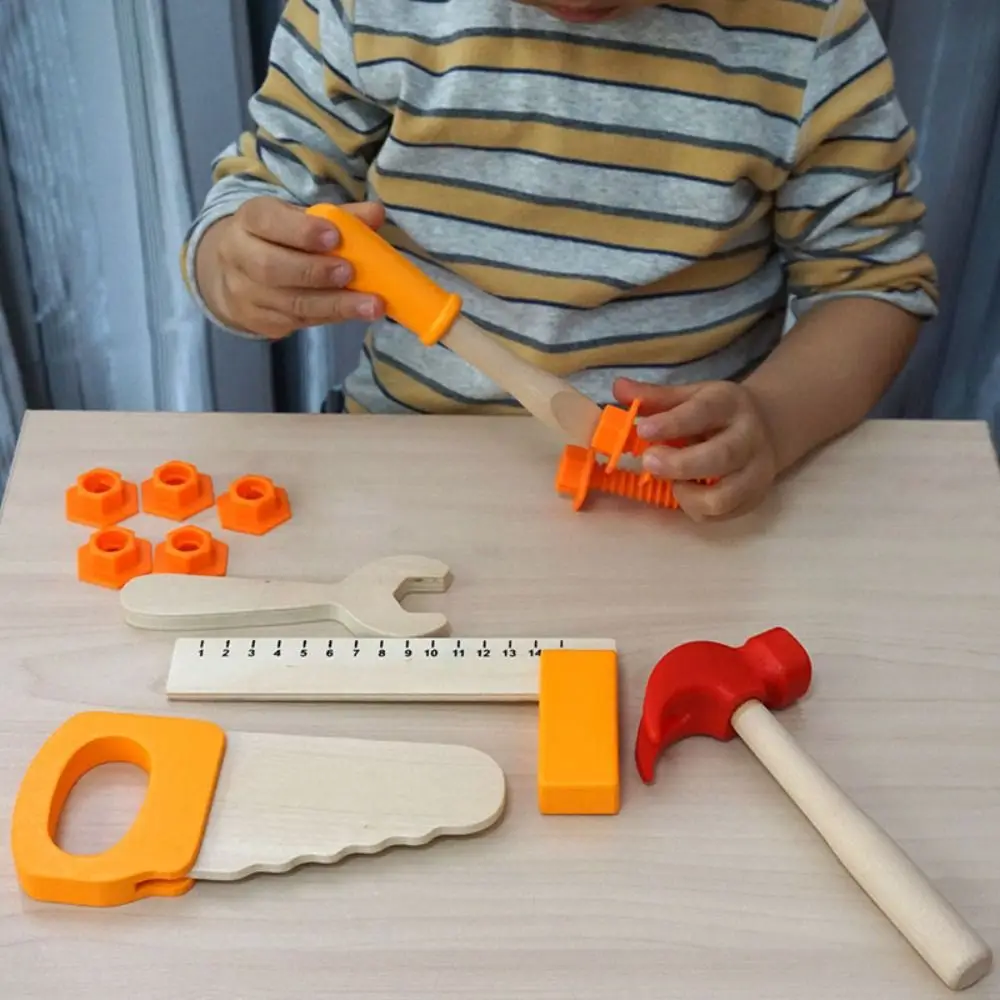 

Nuts Kids Screwdriver Set Intelligence Montessori Screw Driver Activities Tools Simulation Hammer Maintenance Pretend Play Toys