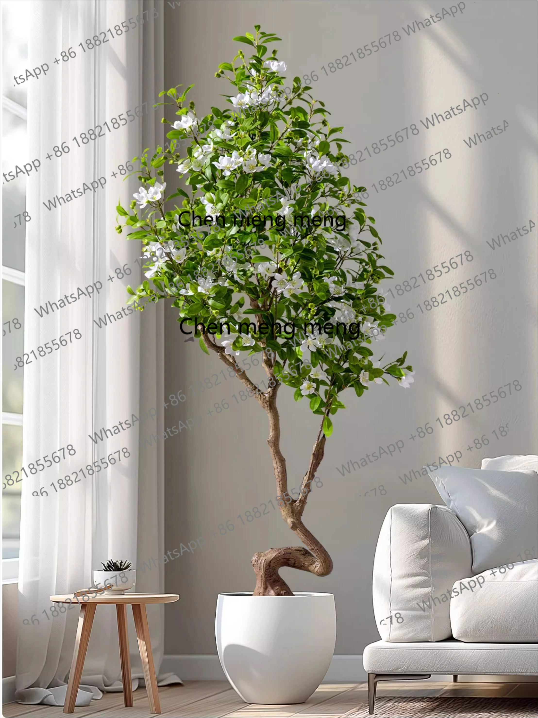 

X Simulated green plants, fake flower trees, ground fake trees, potted plants, indoor living rooms, biomimetic plant decoration