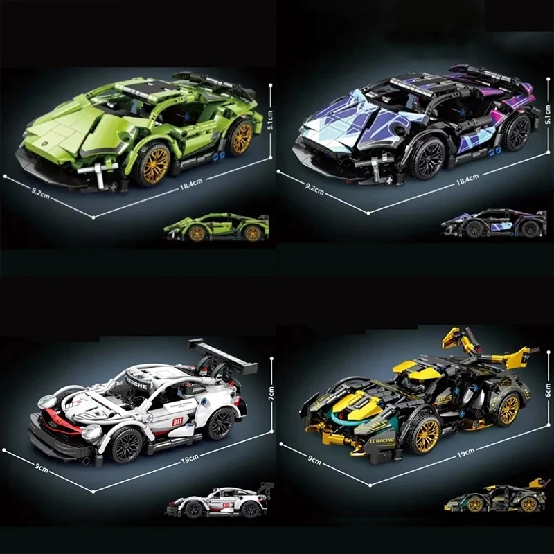 

Техническая гоночная спортивная машина, модель из 600+ деталей, конструктор, городской механический скоростной автомобиль, суперкар, игрушка-головоломка, подарок для детей и взрослых