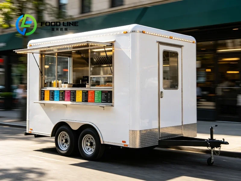 Efficient and Practical Outdoor Food Truck Brightly Colored for Practical Outdoor Use