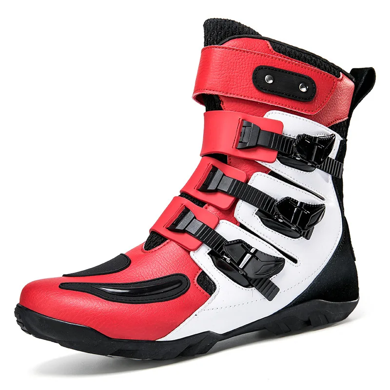 

Motorcycle Boots Men Motorcycle Riding Shoes Ankle Shoes Gear Shifting Pads Ultrafine Fiber Upper Motorcyclist Boots