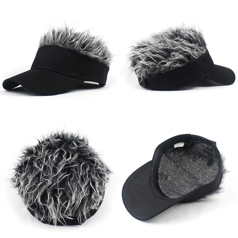 Nieuwigheid Baseballpet Pruik Zonnescherm Cap Heren Hiphop Hoedenband Pruik Baseballpet Sport Casual Mode Nieuwe Hoed Heren