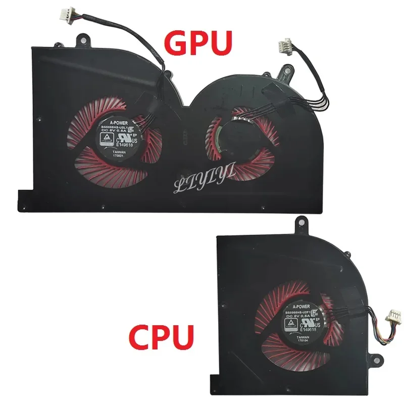 NEW Laptop cpu cooling fan for MSI GS63VR GS63 GS73 GS73VR MS-17B1 Stealth Pro CPU BS5005HS-U2F1 GPU BS5005HS-U2L1 COOLER