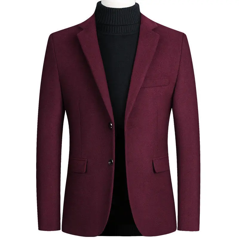 New Arrivals Men's Blended Wool Non-Iron Suit Jacket European SizingBusinessCasual Jacket Minimalist Fashion DesignTrendyStyling