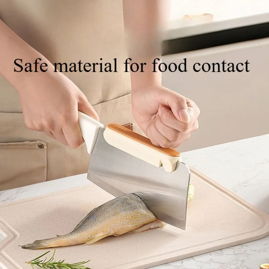 Knife Back Handguard Ceramic Sharpening Tool Silicone Material Anti Cutting Hand Multifunctional Bone Cutter Kitchen Accessories