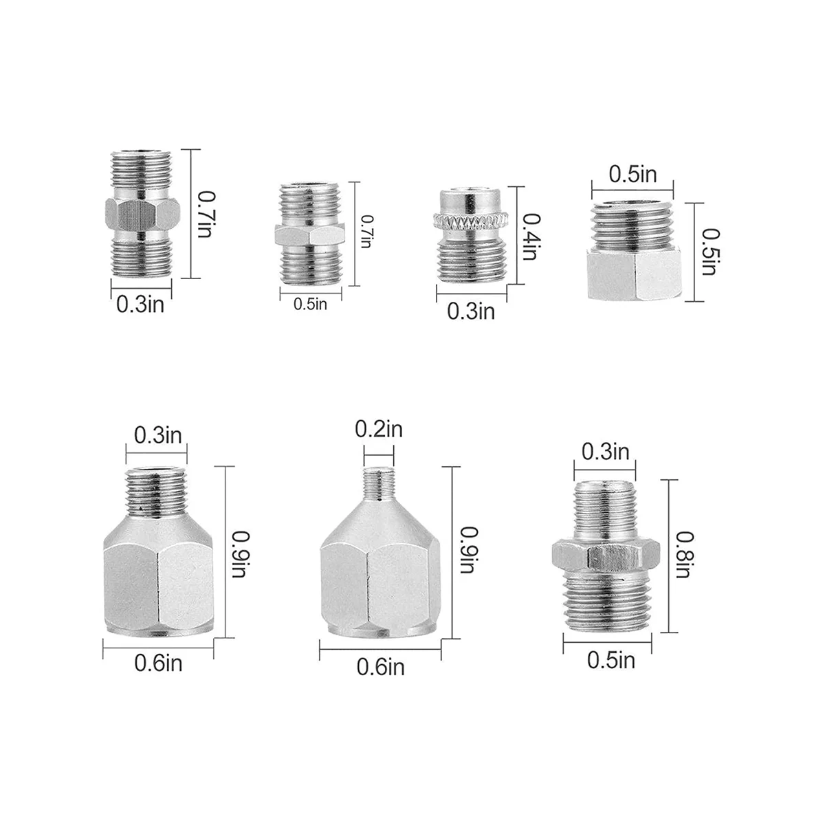 Juego de adaptadores de varios tamaños, Kit de conector de ajuste, accesorios para compresor de aire