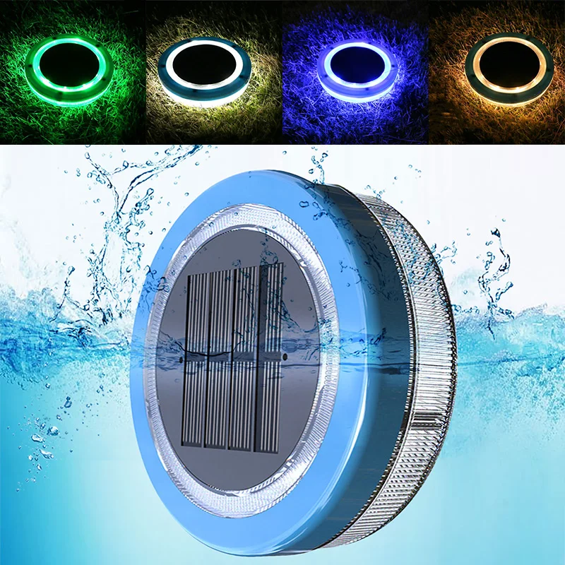 Imagem -02 - Solar Floating Pool Light Upgrade Impermeável Luz para Piscina Luz Decorativa ao ar Livre Led Azul Luz de Mergulho Pátio