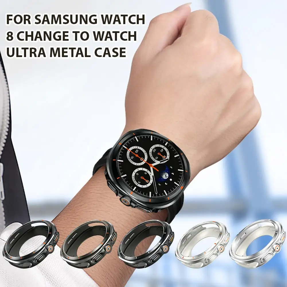 

Case For Samsung Galaxy Watch 8 Ultra 40/44mm Metal Case Watch Protector For Samsung Galaxy Watch 8 Ultra Silver Titanium B Q1Y5