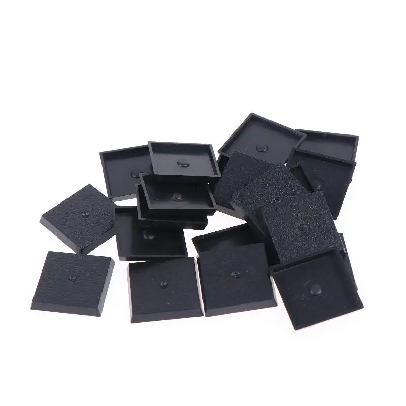 ''20Pcs new 25mm Square Wargame Miniature Base Black Plastic Bottom Model Figure Holder For Tabletop Wargaming Hobby Crafts DIY view 3