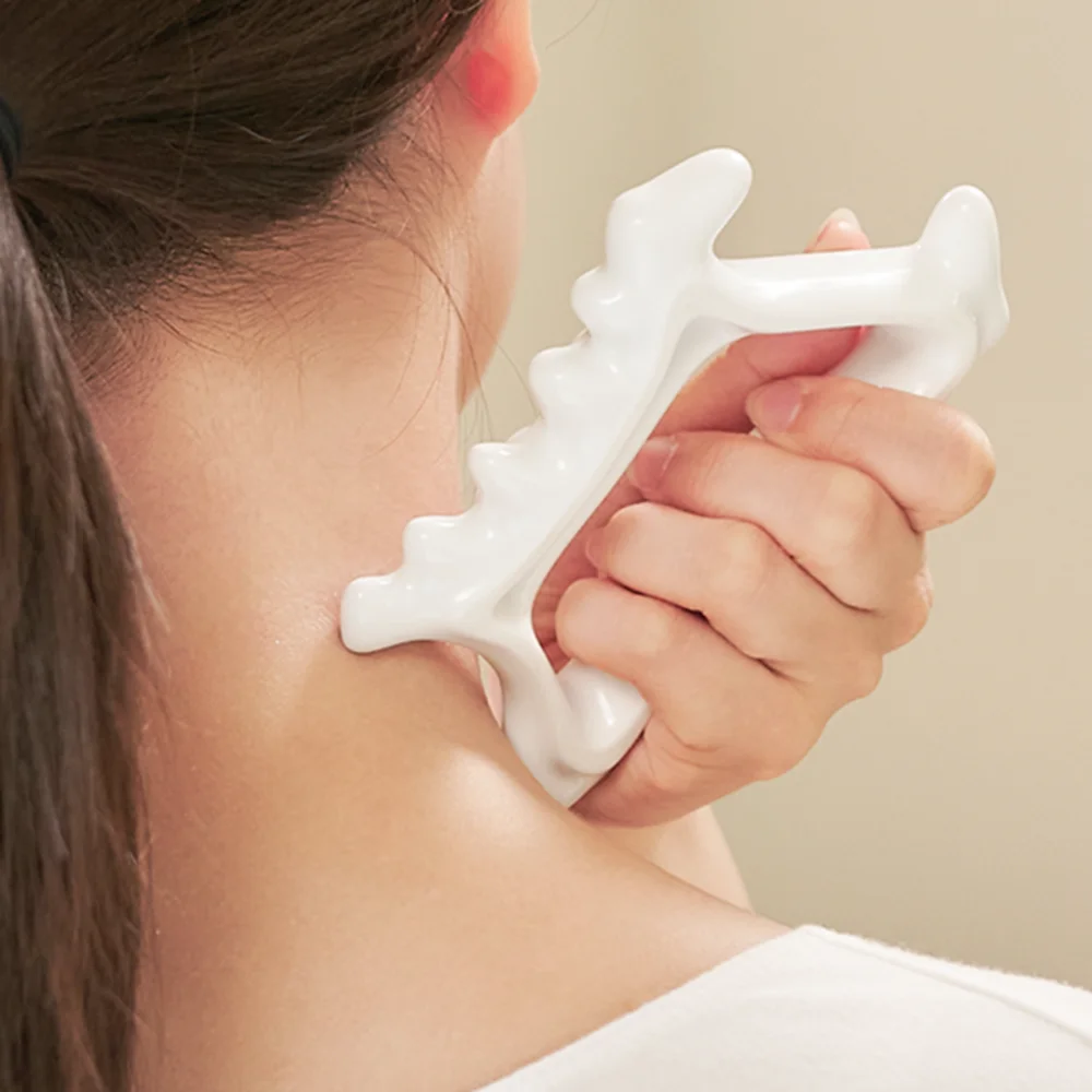 Ergonomic Versatile Handheld Gua Sha Board for Face and Body Ceramic Gua Sha Massage Tool for Relaxation Beauty Massager