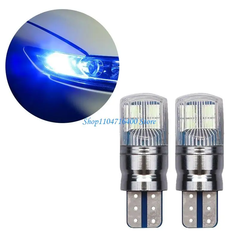 

y1gd Bright LED Bulbs 3030 W5W Car Interior Reading Lights T10 Dome Auto Interior Side License Plate Lamp 2 Pack