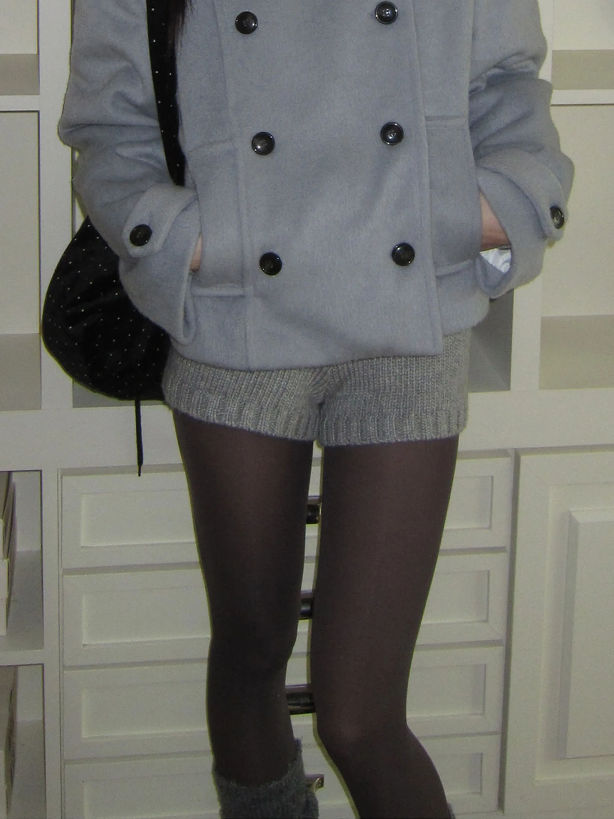 High Waist Straight Leg Knitted orts Women's Casual Pants Autumn New Sle Slimming Base Layer Hot Pants Street Sle