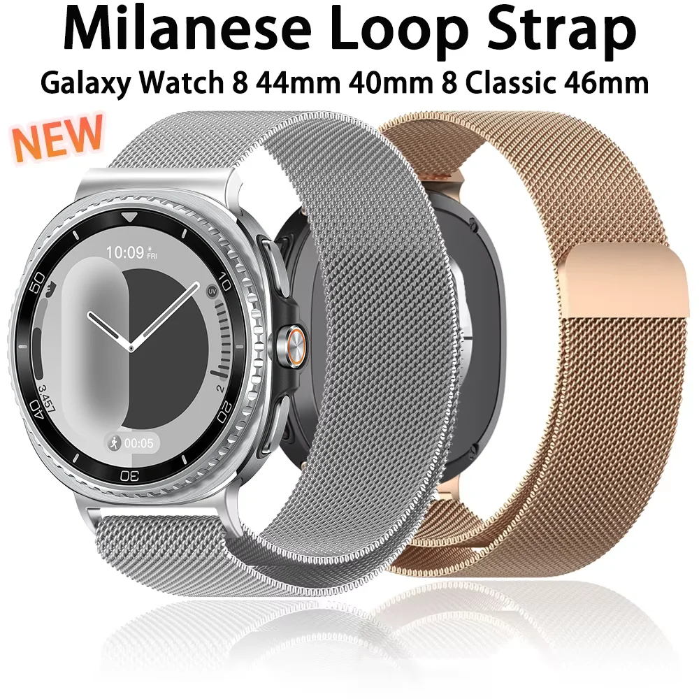 Milanese Loop Armband für Samsung Galaxy Watch 8 44mm 40mm 8 Classic 46mm Magnetisches Armband Galaxy Watch Ultra 2025 47mm Handgelenksband